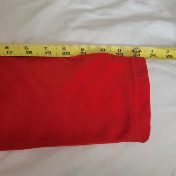 Vintage Y2K Men North Face TKA 100 Red Fleece SP Pullover Long Sleeve 1/4 Zip - Picture 11 of 12